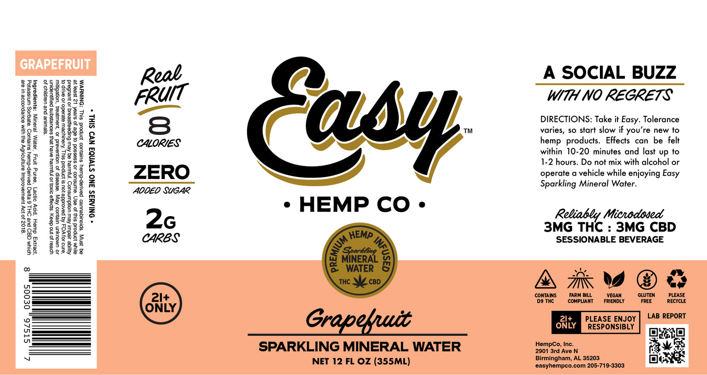 Grapefruit Mineral Water