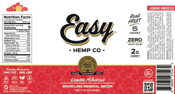 Lemon Hibiscus Mineral Water Case of 24-Wholesale-to-Retail